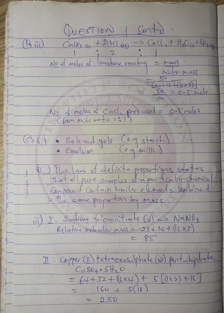 neco chemistry objective and essay 2023